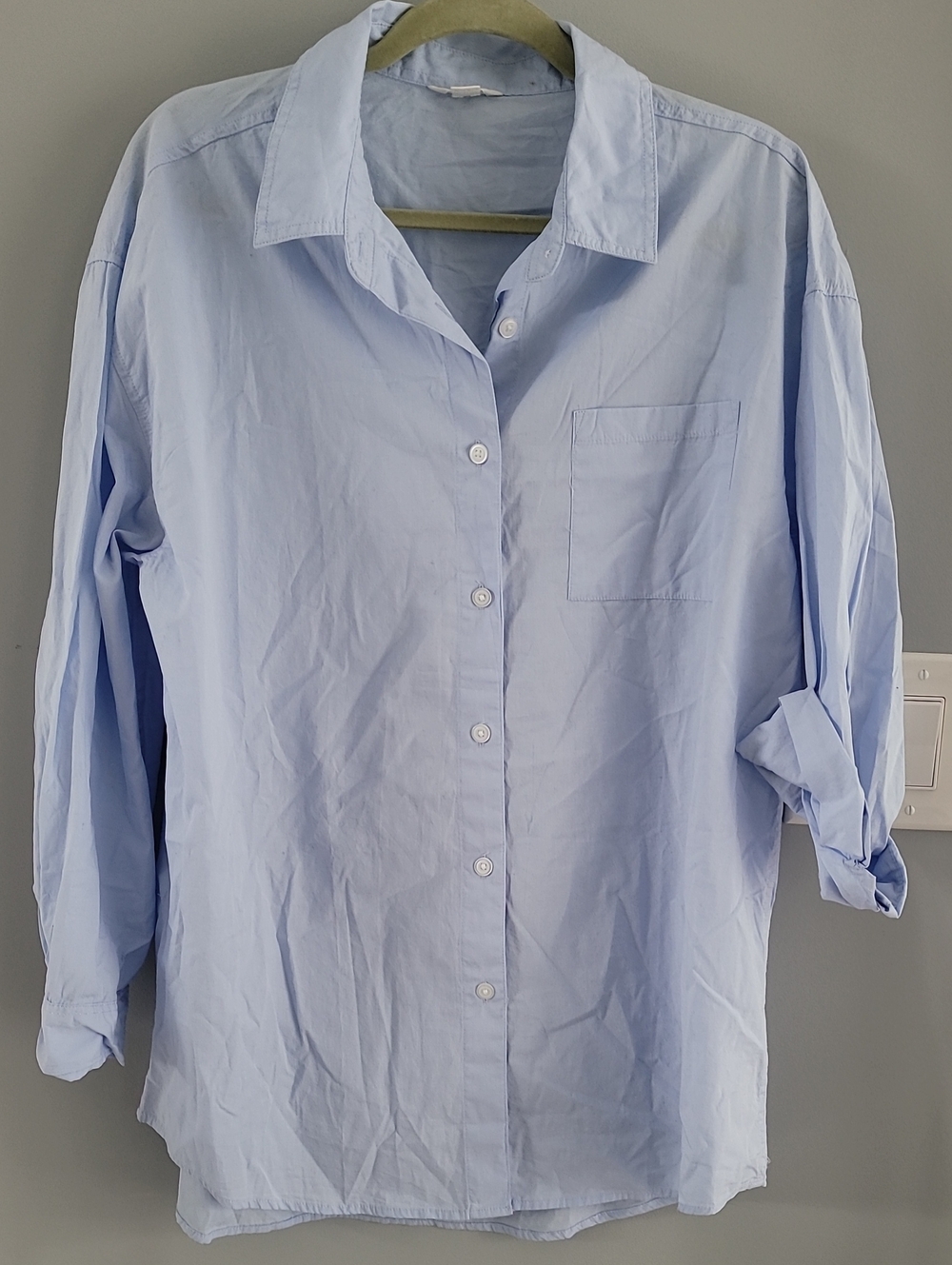 Aeropostale Light Blue Women's Button-Down Shirt